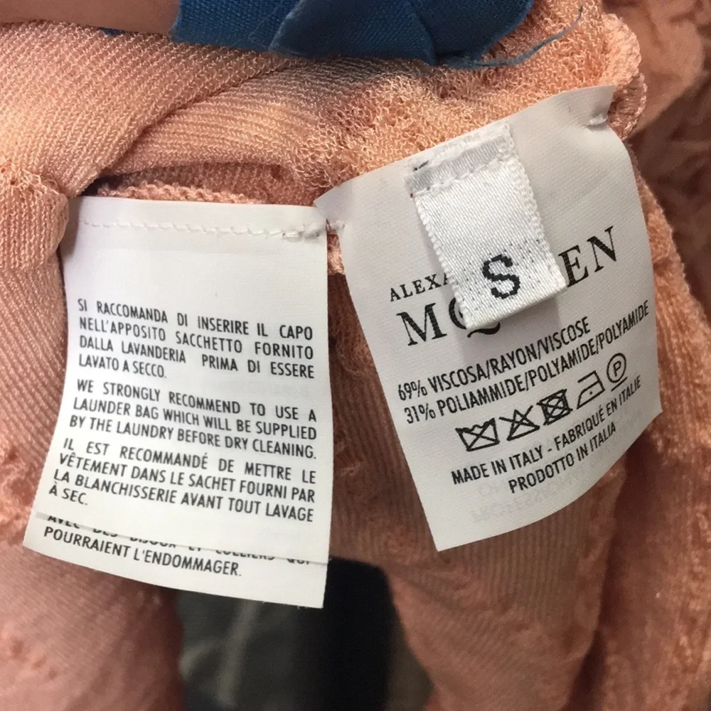 Alexander McQueen blush peach textural pucker knit flounced dress size s… - Picture 9 of 12